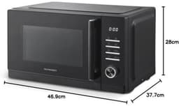 Digitale magnetron - Oven met grill - Maaltijden bereiden - Magnetron-grillcombinatie - 25 liter - Zwart — thumbnail 2