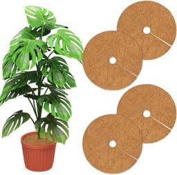 4-Delige Kokosmat,Ronde Laag,Kokosmulch,Kokosplantbescherming,Kokosvlokken,Winterbeschermingsplant,Koubescherming,Vorstbestendigheid,Vochtbescherming — thumbnail 1