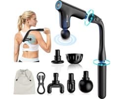 Spier Massage Apparaat - Herstel Gun - Spierherstel Bevorderen - Verstelbare Handgreep - 39.5 cm Lengte - Zwart