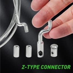 Gaskabel voor grasmaaier, 1,5 mm, met Z-opzetstuk en kabelkas, universele reparatieset voor bosmaaier en helmstok — thumbnail 4