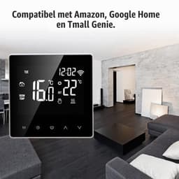 AC230V 50/60Hz Smart Thermostaat 5 ~ 90 ℃ WIFI Intelligente thermostaat LCD Touchscreen Water vloerverwarming thermostaat voor (witte achtergrond witte knop 3A) — thumbnail 3