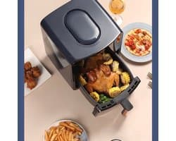Heteluchtfriteuse Grote Capaciteit - 5 Liter Touchscreen - 1400 W Vermogen - Hittebestendig ABS En Glas - Voor Gezond Vetarm Frituren
