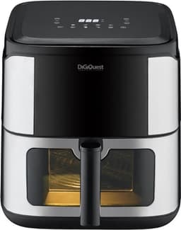 Luchtfriteuse, 8 liter, 1600-1800 W, transparant venster, touch-display, 8 programma's, anti-aanbakmand, 360° luchtkoken, gemakkelijk te reinigen — thumbnail 1