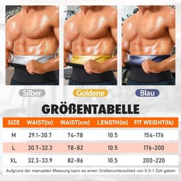 Riem voor heren, tailletrainer, trimmer, shapewear, afslanken, kleding, buikriem voor mannen — thumbnail 3