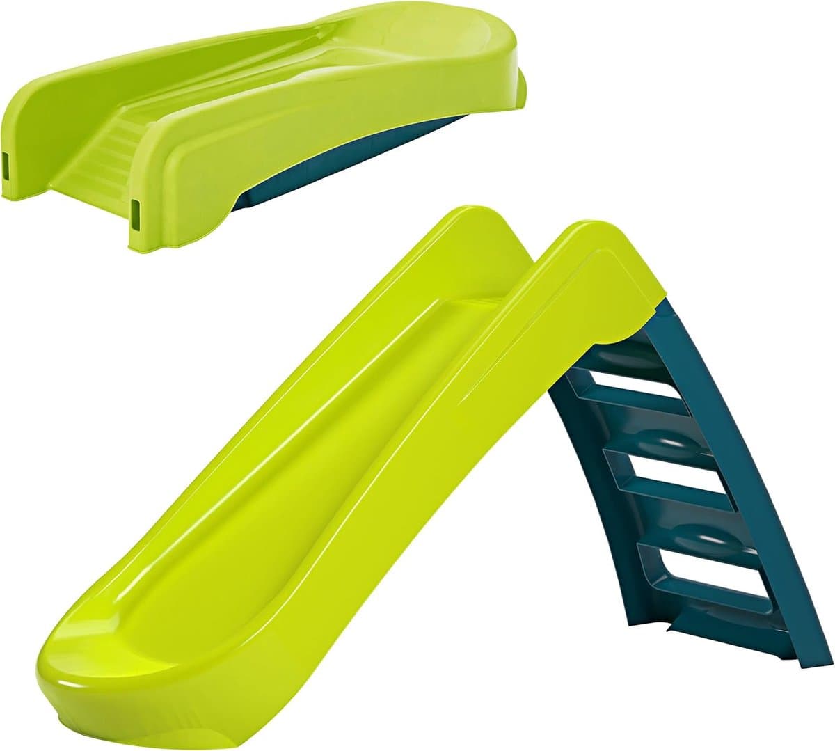 N Fold Junior Slide voor kinderen, voor binnen en buiten, groen, licht, opvouwbaar, snel en eenvoudig op te bergen, peuters van 18 maanden tot 5 jaar — afbeelding 1