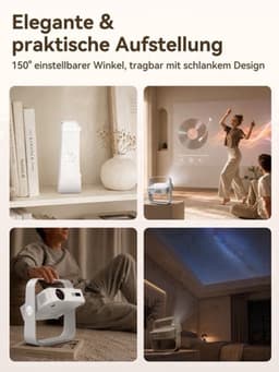 Beamer Draagbare Mini - 1500 Lumen Helderheid - 1080p Resolutie - LCD Scherm - Voor Thuisbioscoop En Presentaties — thumbnail 4
