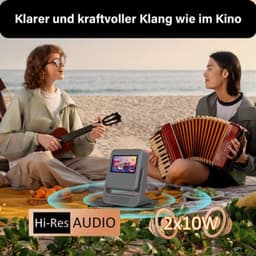 Beamer Touchscreen Smart - 1200 ANSI Lumen Full HD 1080p - 7 Inch Scherm Draagbaar - Wifi 6 Bluetooth - Voor Thuisbioscoop Gaming Zakelijk — thumbnail 3