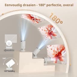 Beamer 1280 X 720 LED Draagbaar - WiFi 6 Bluetooth Android 11 - 4K Ondersteuning 5W Luidspreker - Voor Thuisbioscoop Gaming Zakelijk — thumbnail 4