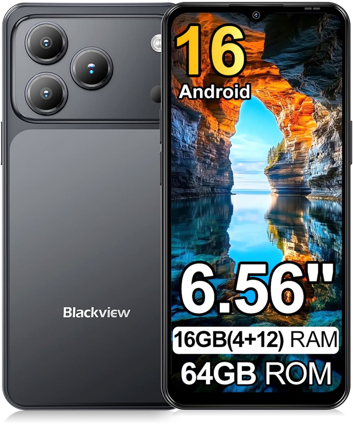 Blackview WAVE 7C Smartphone 64GB ROM Zwart — afbeelding 1