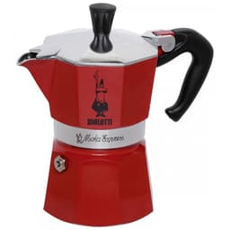 Bialetti Moka Express 3 Kops Rood – Espressopot – Aluminium – 130 ml — thumbnail 2