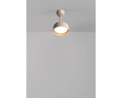 CREATE - Plafondventilator 40W Ø55cm stil met intrekbare bladen met licht - Zand / Linnen zand - WIND CLEAR LAMP