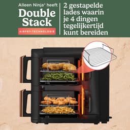 Ninja Double Stack XL Airfryer (SL400EUCP) – 9,5L – Verticale Airfryer met 2 Lades & 4 Bereidingsniveaus – Ruimtebesparend – 6 Functies – Incl. Tang – 8 Porties — thumbnail 2