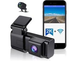 Schermloze WIFI-rijrecorder 2K HD-dvr met dubbele camera