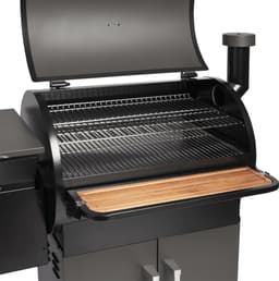 Pelletroker BURNHARD® Constante Hitte, 24u Roken, 70-230°C, 9kg Pelletkamer, Roestvrijstalen Roosters, Opklapbare Voortafel, Onderkast, UV-hoes – FLINT — thumbnail 2