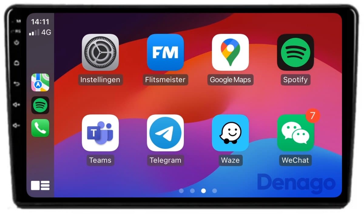 CarPlay autoradio geschikt voor Citroën C3 | 2002 t/m 2010 | Android 16 | Draadloos Apple CarPlay & Android Auto | 2GB + 32GB | QuadCore processor | Denago DNG-A224 | 2025 model | 2002 2003 2004 2005 2006 2007 2008 2009 2010 | Bluetooth & Wifi — afbeelding 1