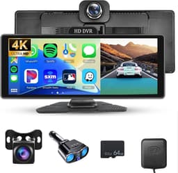 Dashcam voor auto voor en achter – Dual dashcam – Voor- en achtercamera – Autocamera – Full HD dashcam – Dashcam met nachtzicht – Dashcam met bewegingssensor – Groothoeklens – Parkeermodus – Loop recording – Dashcam met SD-kaart — thumbnail 1