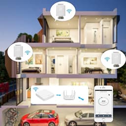 Slimme Radiatorthermostaatset met Zigbee Gateway en WiFi - Programmeerbare Thermostaten voor Slimme Verwarming — thumbnail 4