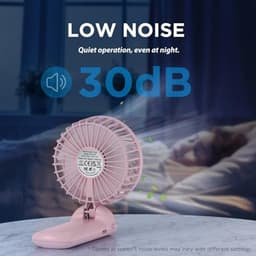 Draagbare Mini Ventilator met 4 Snelheden en 180° Opvouwbaar Ontwerp - Ideaal voor Thuis, Kantoor en Reizen — thumbnail 4