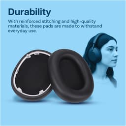 Vervangende Oorkussens voor Sony WH-1000XM6 Noise Cancelling Hoofdtelefoon van MMOBIEL - Memory Foam en Protein PU Koptelefoon Oorkussens - Noise Isolation Earpads – Zwart — thumbnail 2