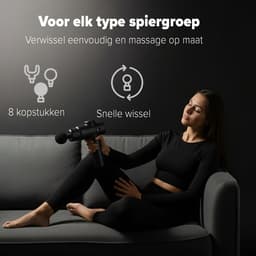 Massage Gun - Massage Gun Professioneel - Krachtig Massage Pistool - Massage Apparaat - Massagegun - 10 Opzetstukken - 99 Snelheden - Draadloos - Inclusief Koffer — thumbnail 2
