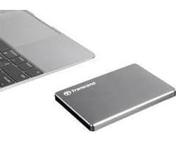 Transcend StoreJet 25C3N – 1 TB Externe harde schijf (2,5 inch) USB-A 3.2 Gen 1 – Grijs metallic TS1TSJ25C3N