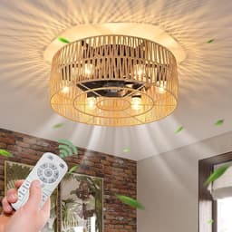 Equivera Plafonniere met Ventilator - Plafondventilator - Plafondventilator Afstandsbediening - Plafondventilator Slaapkamer - Plafond Ventilator met Verlichting - Plafondlamp - Plafonniere - Ideaal voor in uw slaapkamer! — thumbnail 1