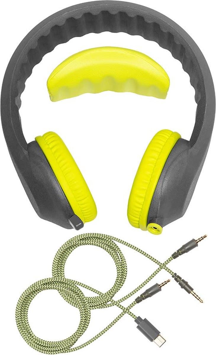 KidsCover EduFlex Lime koptelefoon - Hoofdtelefoon met Volumebegrenzing - Bekend van school - Voor peuter & kind - USB-C — afbeelding 1