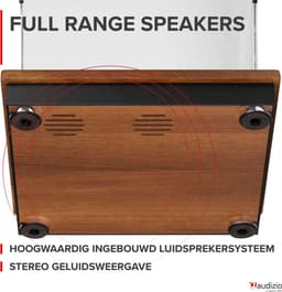 Platenspeler met Bluetooth IN/OUT en Ingebouwde Speakers - Audizio RP112D - Retro - Darkwood — thumbnail 4