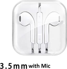 Stereo earphones - 3,5mm plug -Oortje met Microfoon- In-Earphone 3.5mm Jack Aux - Wit — thumbnail 5
