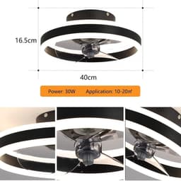 Equivera Plafonniere met Ventilator - Plafondventilator - Plafondventilator Afstandsbediening - Plafondventilator Slaapkamer - Plafond Ventilator met Verlichting - Plafondlamp - Plafonniere - Ideaal voor in uw slaapkamer! — thumbnail 2