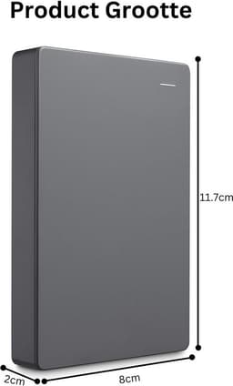 White-label Harde Schijf Extern - Draagbare - 1TB Opslag - Grijs — thumbnail 2