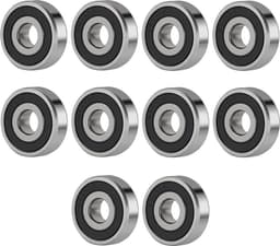 Kogellagers groefkogellagers 10 stuks dubbel afgedicht voor doe-het-zelf draaibanken - motoren - 3D-printers - freesmachines - verschillende mechanische apparaten - 6200-2RS 10 mm x 30 mm x 9 mm — thumbnail 1