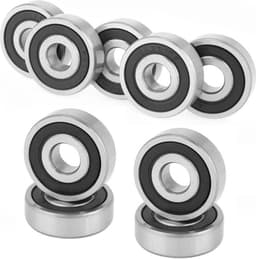 Kogellagers groefkogellagers 10 stuks dubbel afgedicht voor doe-het-zelf draaibanken - motoren - 3D-printers - freesmachines - verschillende mechanische apparaten - 6200-2RS 10 mm x 30 mm x 9 mm — thumbnail 4