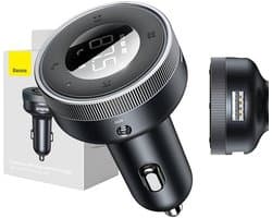 Baseus - FM-transmitter - MP3-speler - LED - 2x USB - Bluetooth - Zwart