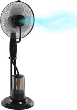 5Five Ventilator met mist vernevelaar/spray - roterend - verkoelend - met waterreservoir - hoogte 125 cm — thumbnail 1