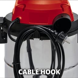 Einhell Elektrische Nat-/Droogzuiger TC-VC 1820 S - 1250 W - 180 mbar - 20 L - blazeraansluiting - Incl. diverse accessoires - kunststofslang 1,5 m - 3-delige kunststof buis - Schuimfilter — thumbnail 4