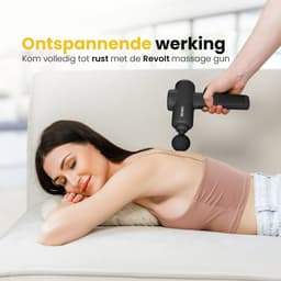 Revolt® Massage Gun Pro - 6 Luxe Opzetstukken - Voor Spierherstel & Blessures - 12MM Deep Tissue - Massage Apparaat Professioneel - Massage Pistool - Hoge Amplitude - 2500mah dubbel accu — thumbnail 2