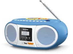 TechniSat DIGITRADIO 1990 - Stereo-boombox met DAB+/FM-radio en CD-speler (Bluetooth-audiostreaming, hoofdtelefoonaansluiting, USB, AUX in, oplaadfunctie, klok, 2 x 1,5 watt uitgangsvermogen) — thumbnail 5
