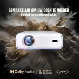 RVV® Mini beamers - Projector - Mini beamer - Wit - 22cm x 17cm x 8cm — thumbnail 4