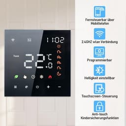 Slimme Thermostaat WiFi met App Bediening voor Vloerverwarming - Programmeerbaar en Afstandsbediening — thumbnail 5