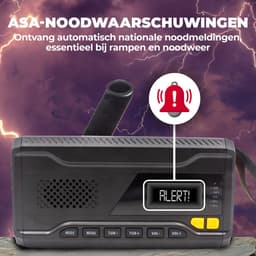 Denver Noodradio - Powerbank Zonneenergie - DAB & FM Radio - Noodpakket - Zaklamp - Opwindbaar - SOS Licht - Solar powerbank - SCD2033 — thumbnail 3