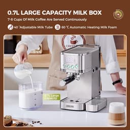 Professionele Espressomachine met Automatische Melkopschuimer en PID Temperatuurcontrole — thumbnail 5