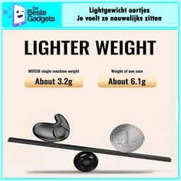 De Beste Gadgets Slaap Oordopjes Bluetooth – Draadloze Sleep Earbuds – Ultra Dun & Comfortabel – Kleine oordopjes - Kleine Oortjes - Voor Zijslapers – Noise Reduction – Waterbestendig - MD - Wit — thumbnail 5