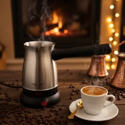 Frank & Muller - Elektrische Turkse Mokka Machine 0,5 Liter – Turkse Koffiezetter Cezve – Elektrische Ibrik 500 ml – RVS Koffiepot – 360° Draaibaar – Verborgen Verwarmingselement – Droogkookbeveiliging – Met Veiligheidsdeksel - Geschikt voor Melk — thumbnail 3