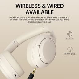 Koptelefoon- bluetooth- Actieve Ruisonderdrukking (ANC) & ENC Microfoon- 70 Uur Batterij- Comfortabele- Over-Ear — thumbnail 4