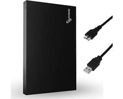 Externe harde schijf 320GB USB 3.0 - Draagbare gegevensopslag voor laptop, pc, Mac en gameconsole - Zwart