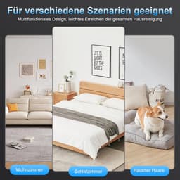 Draadloze 8000 Pa matrastoftzuiger - bedstofzuiger - mijteliminatieapparaat met UV-C en ultrasone golven voor stof en huisdierharen — thumbnail 2