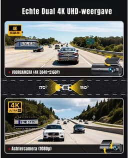 Quvo® Dashcam Voor en Achter - Dashcam - Parkeermonitor - Nachtzicht - Zwart- 5cm x 10cm x 4cm — thumbnail 4