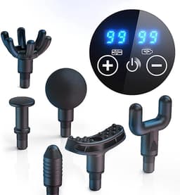 STILVORA Massageapparaten - Massage Pistool - Spierontspanning - Deep Tissue Massage - Draagbaar - Zwart — thumbnail 2