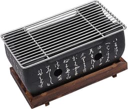 Mini Barbecue Grill - Japanse Tafel BBQ Grill - Draagbare Buiten Binnen Kookplaat - Voor Yakiniku - Robata - Yakitori - Takoyaki - BBQ (Grootte : 24 x 12.5cm) — thumbnail 1